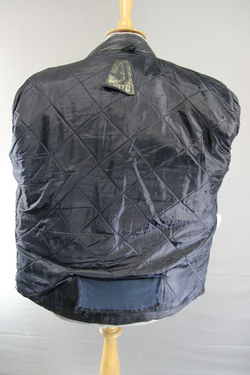 VINTAGE AKITO CLASSIC BLACK LEATHER BIKER JACKET 40 INCH CHEST