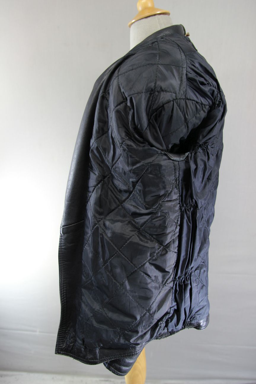 SPORTEX VINTAGE CLASSIC BLACK COWHIDE LEATHER BIKER JACKET 38 INCH