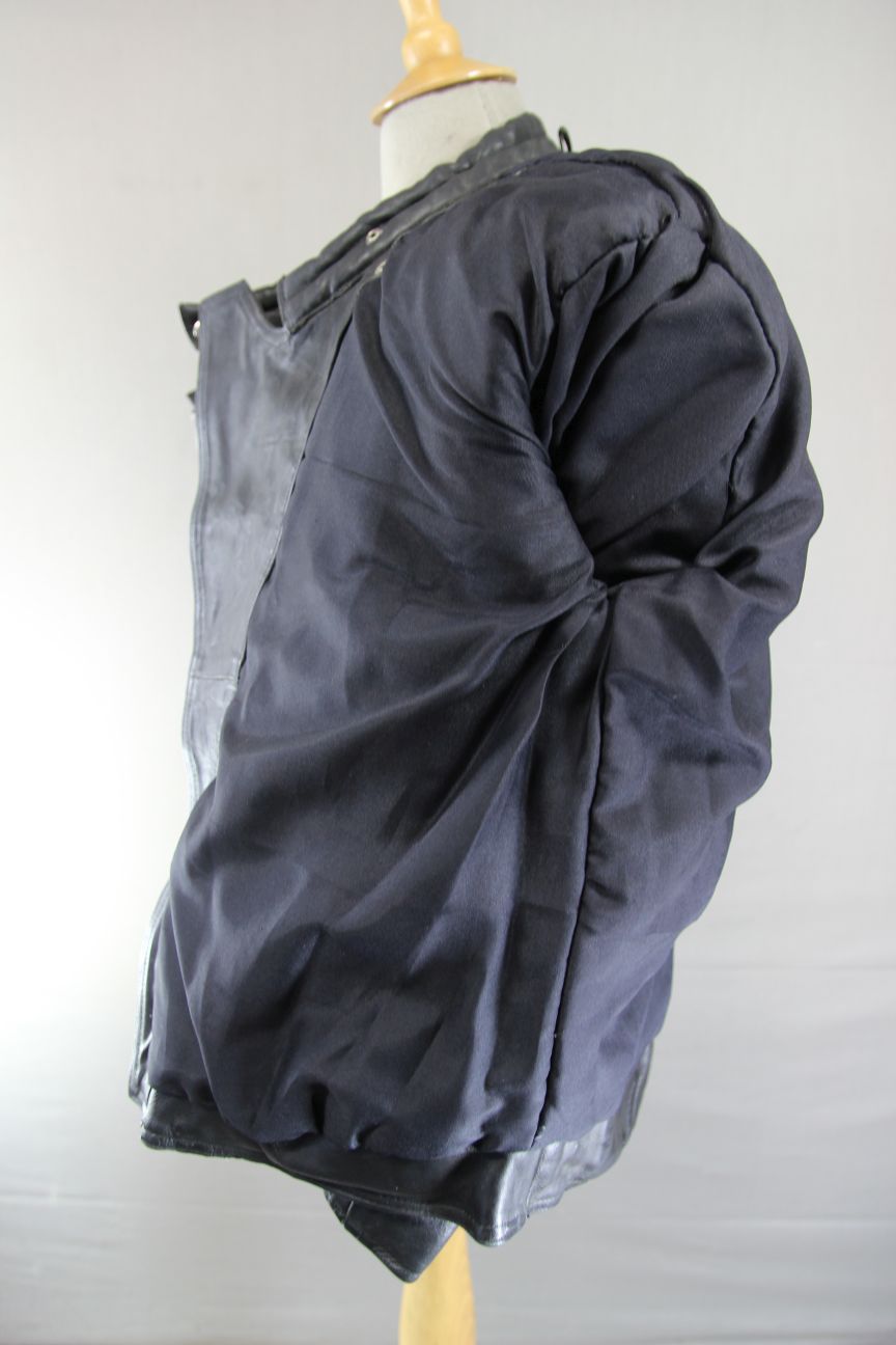 CLASSIC DAPA BLACK LEATHER BIKER JACKET 42-44 INCH