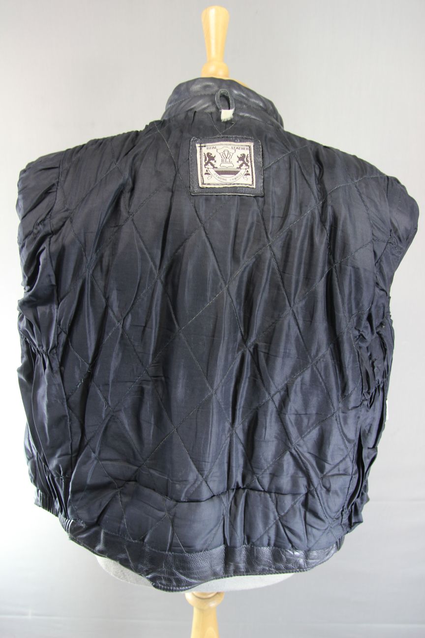 CLASSIC BLL BLACK COWHIDE LEATHER BIKER JACKET 40 INCH CHEST