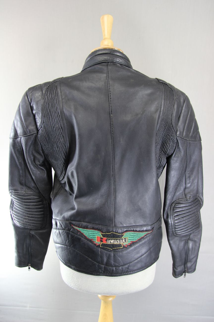FIFTH AVENUE LEATHERWEAR CLASSIC BLACK BIKER JACKET 36-38 INCH CHEST