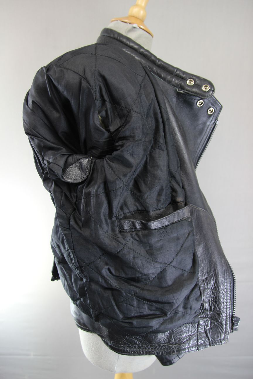 FIFTH AVENUE LEATHERWEAR CLASSIC BLACK BIKER JACKET 36-38 INCH CHEST