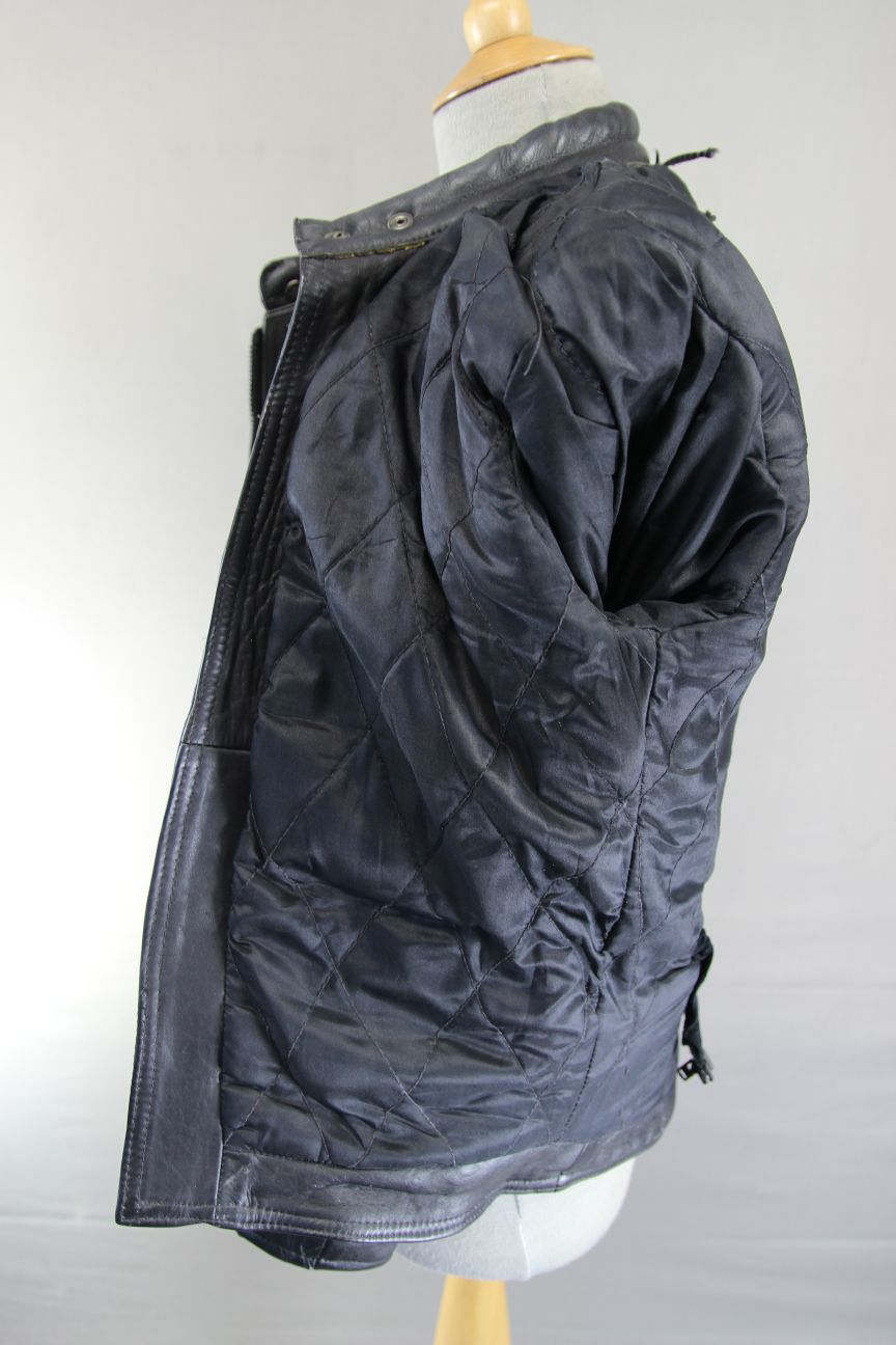 CLASSIC AKTION BLACK LEATHER BIKER JACKET 34-36 INCH CHEST