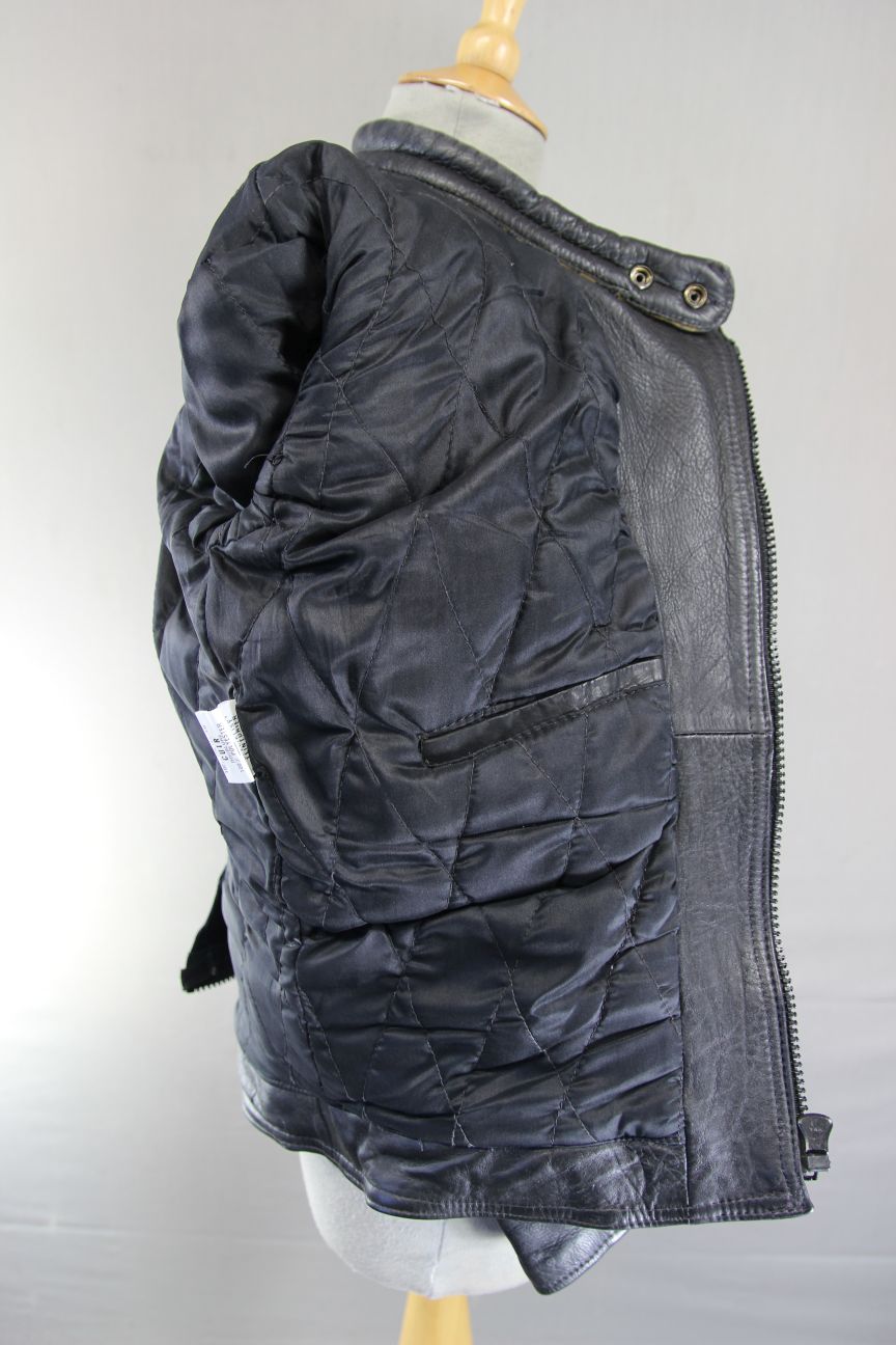 CLASSIC AKTION BLACK LEATHER BIKER JACKET 34-36 INCH CHEST