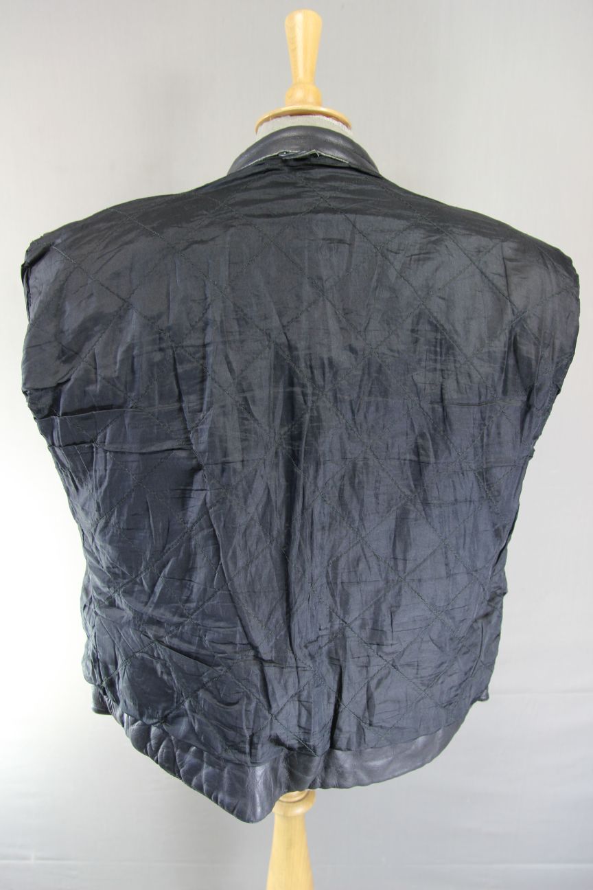 CLASSIC BLACK LEATHER BIKER JACKET 38 INCH CHEST
