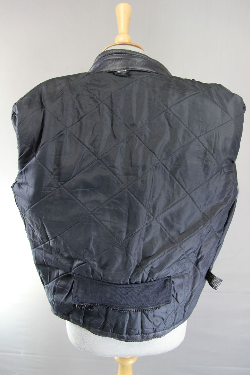 CLASSIC BLACK LEATHER BIKER JACKET: SIZE 16/36-38 INCH CHEST
