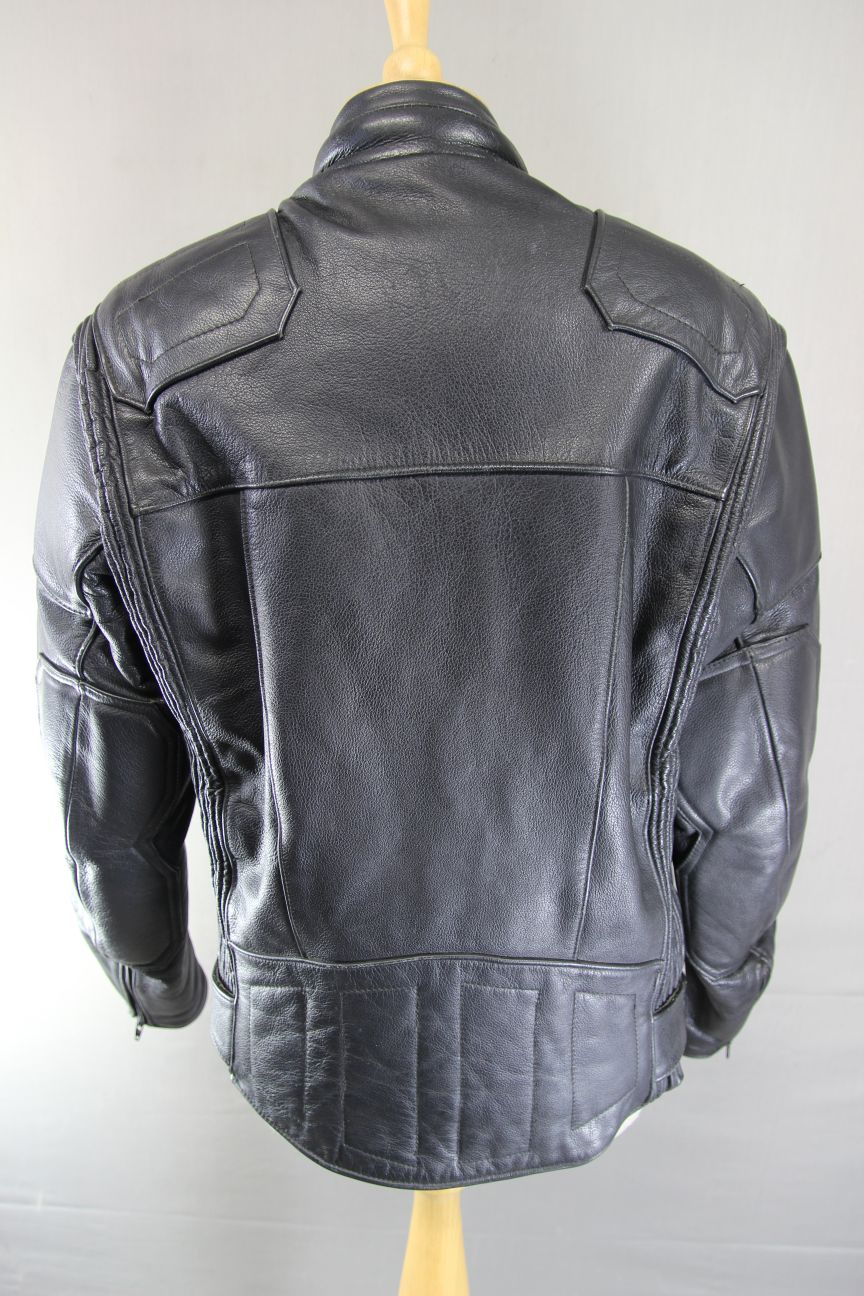 CLASSIC BRITISH MADE SPORTEX DOLOMITE BLACK LEATHER BIKER JACKET 38-40 INCH