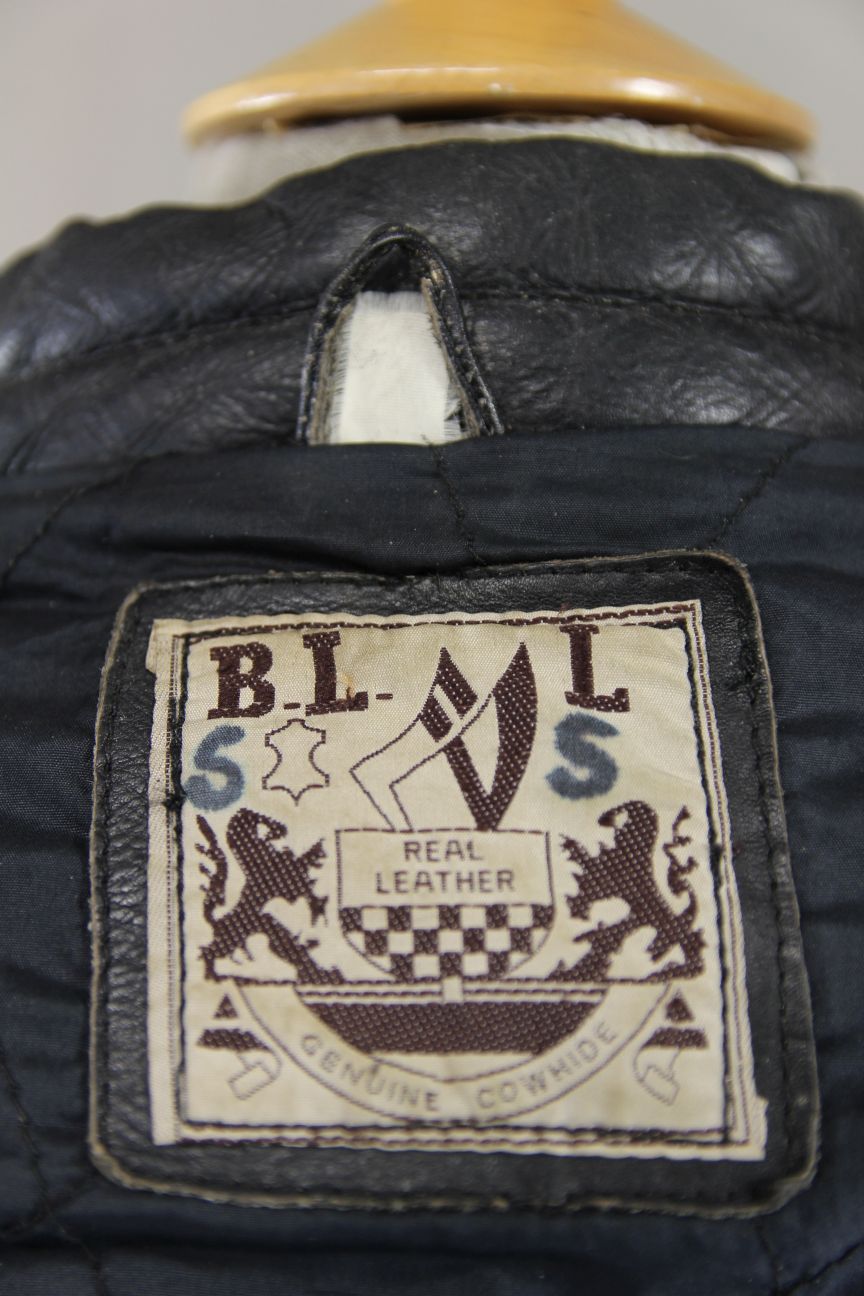 CLASSIC BLL BLACK COWHIDE LEATHER BIKER JACKET 42 INCH