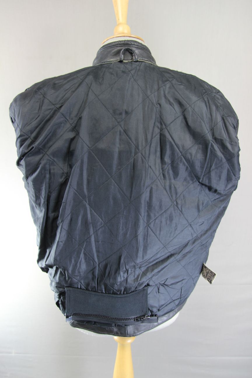 CLASSIC AKITO T-FORCE BLACK LEATHER BIKER JACKET 38-40 INCH CHEST