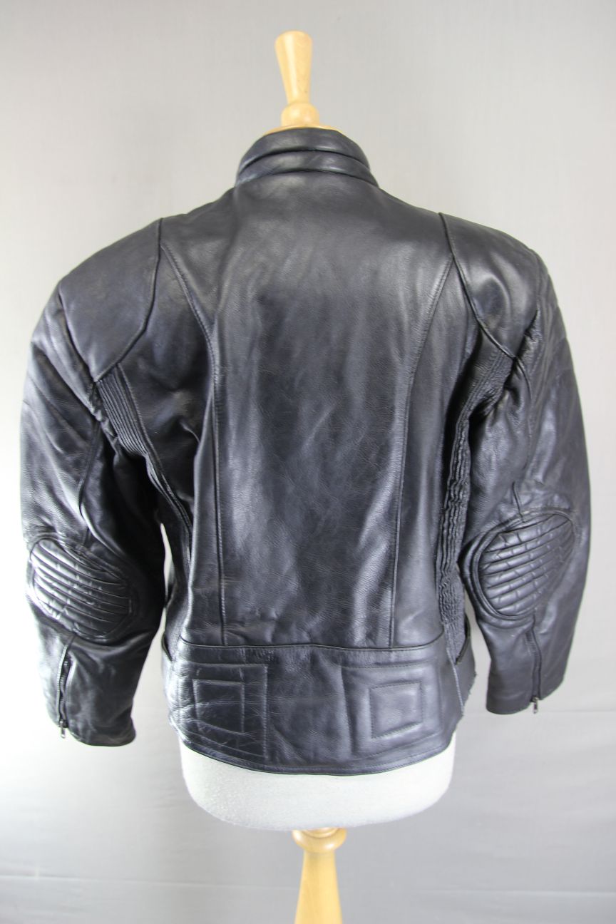 BLL SHEEP LAND CLASSIC BLACK LEATHER BIKER JACKET 38 INCH