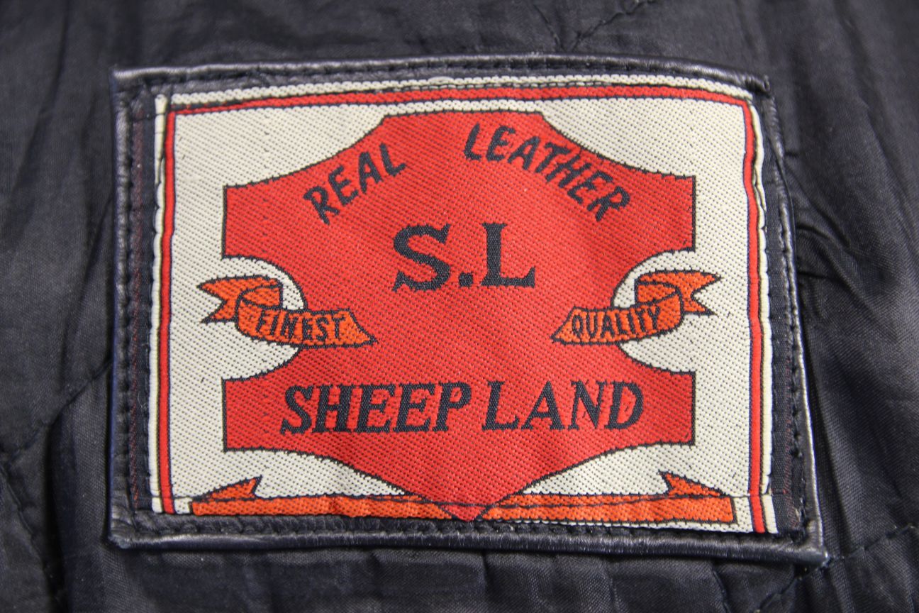 BLL SHEEP LAND CLASSIC BLACK LEATHER BIKER JACKET 38 INCH