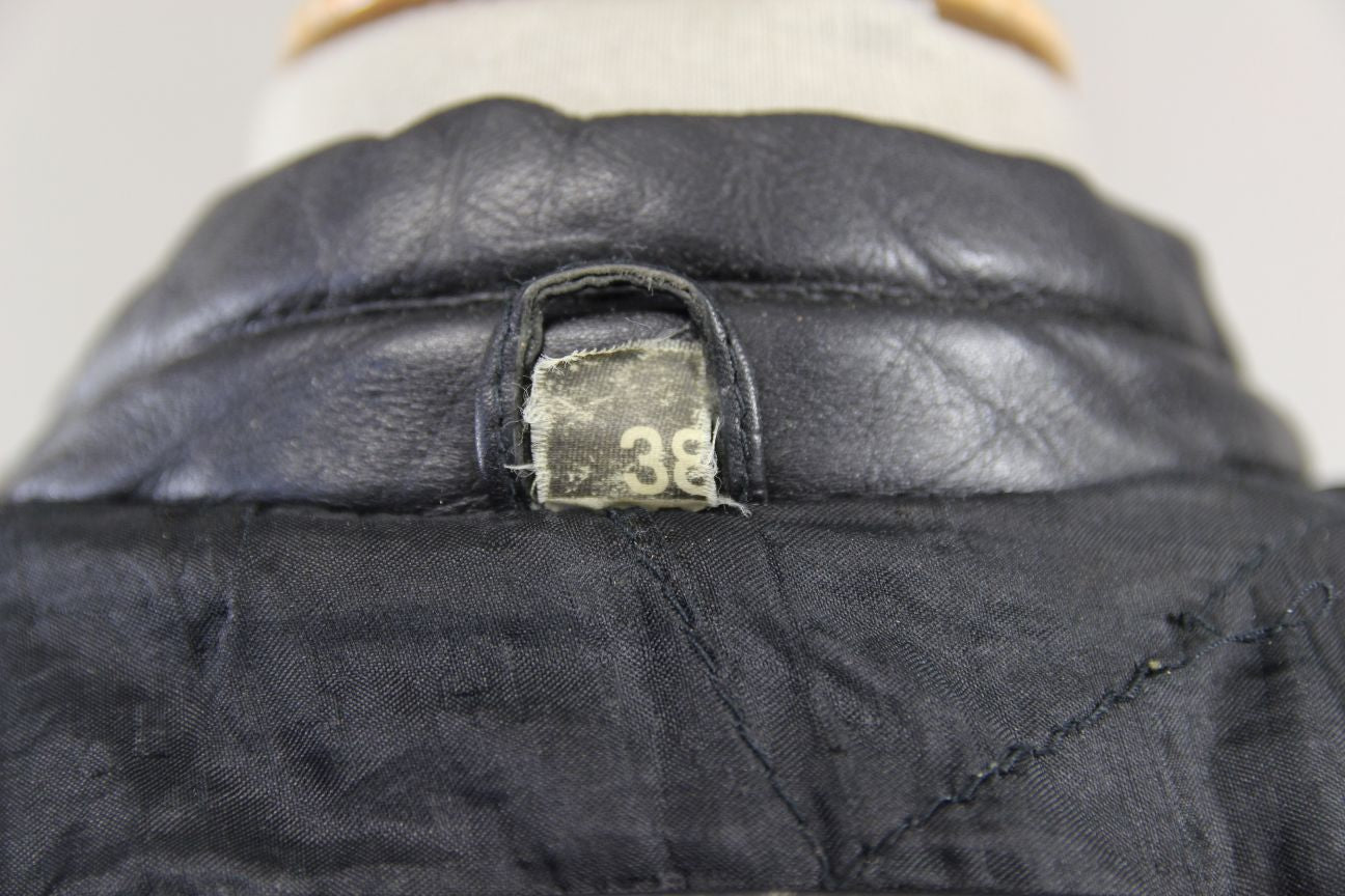 BLL SHEEP LAND CLASSIC BLACK LEATHER BIKER JACKET 38 INCH