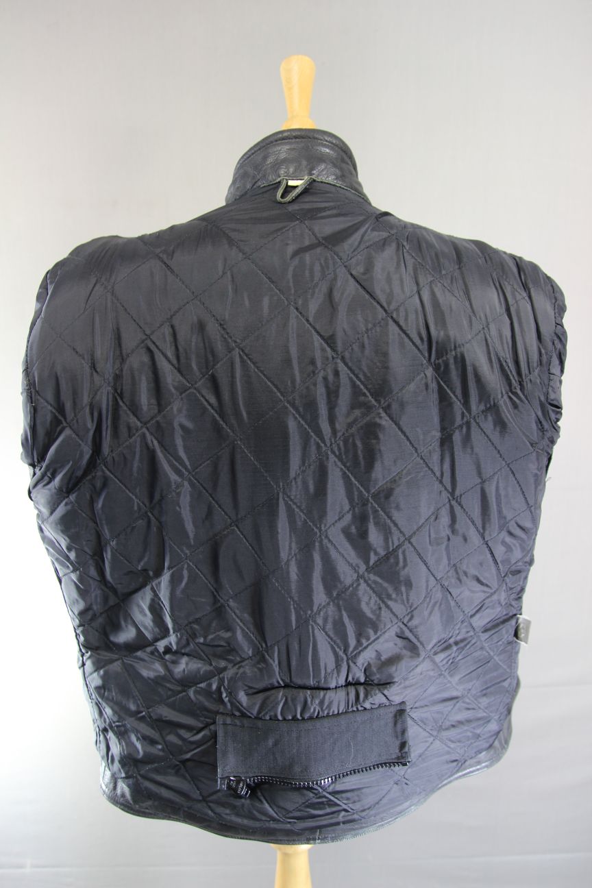 CLASSIC BLACK LEATHER BIKER JACKET 42-44 INCH