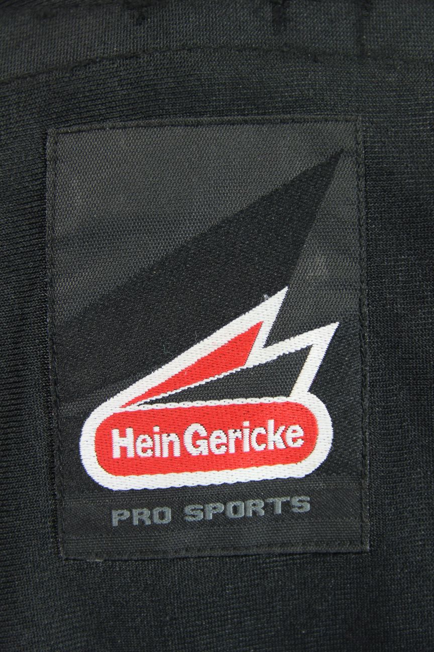 HEIN GERICKE PRO SPORTS BLUE, WHITE & BLACK LEATHER BIKER JACKET+CE ARMOUR 34IN