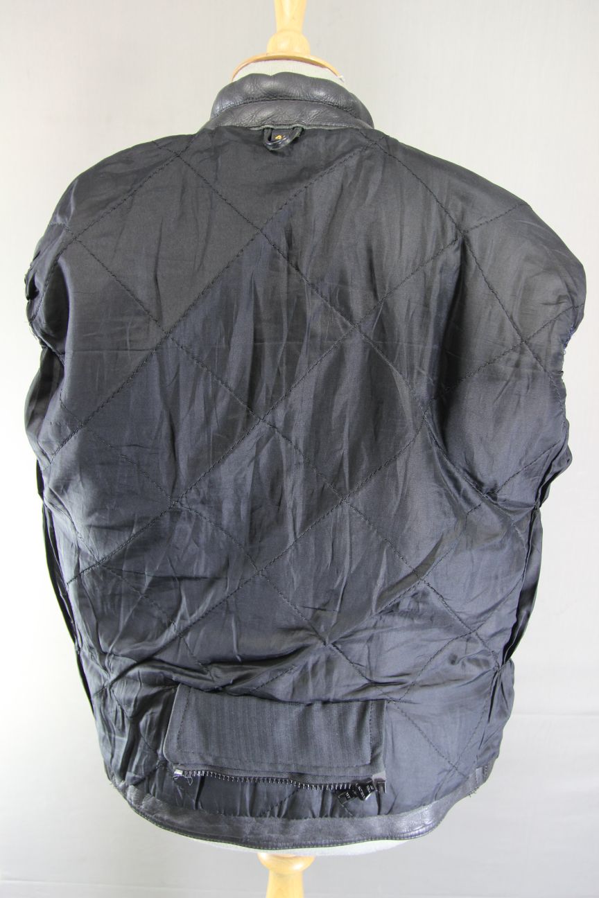 CLASSIC 'TIMELESS' BLACK LEATHER BIKER JACKET 40 INCH/MEDIUM