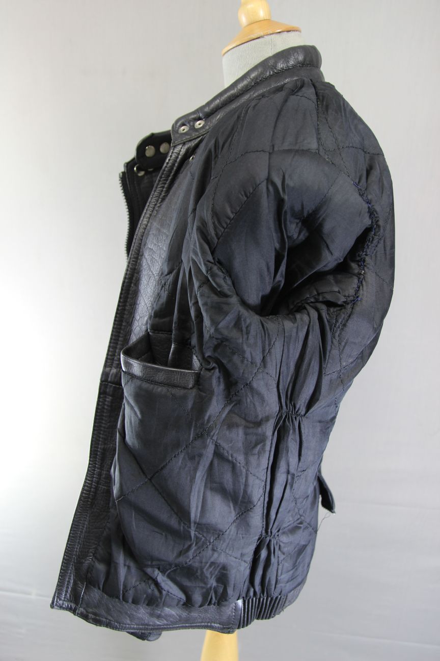CLASSIC 'TIMELESS' BLACK LEATHER BIKER JACKET 40 INCH/MEDIUM