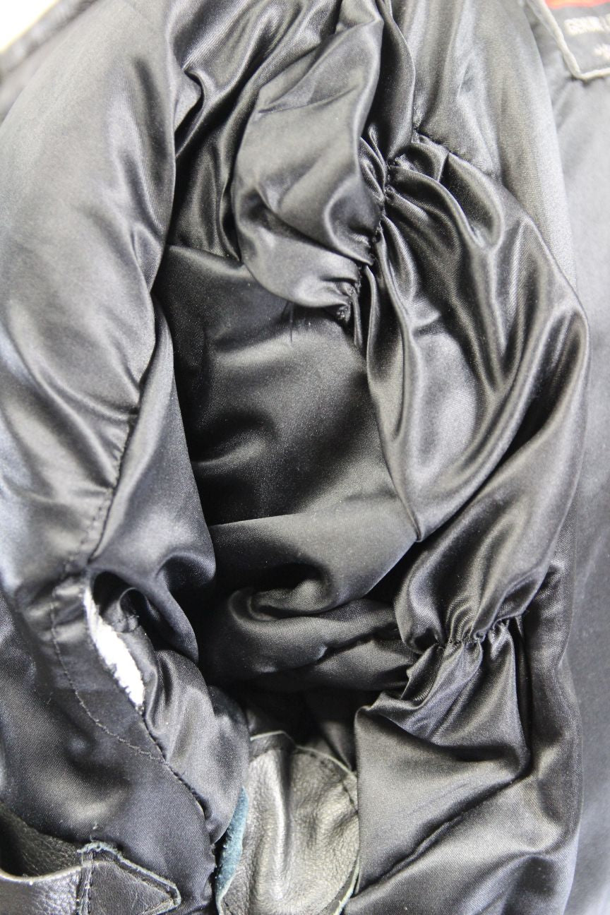 CLASSIC SPORTEX A5 BLACK LEATHER BIKER JACKET: SIZE 12/32-34 INCH CHEST