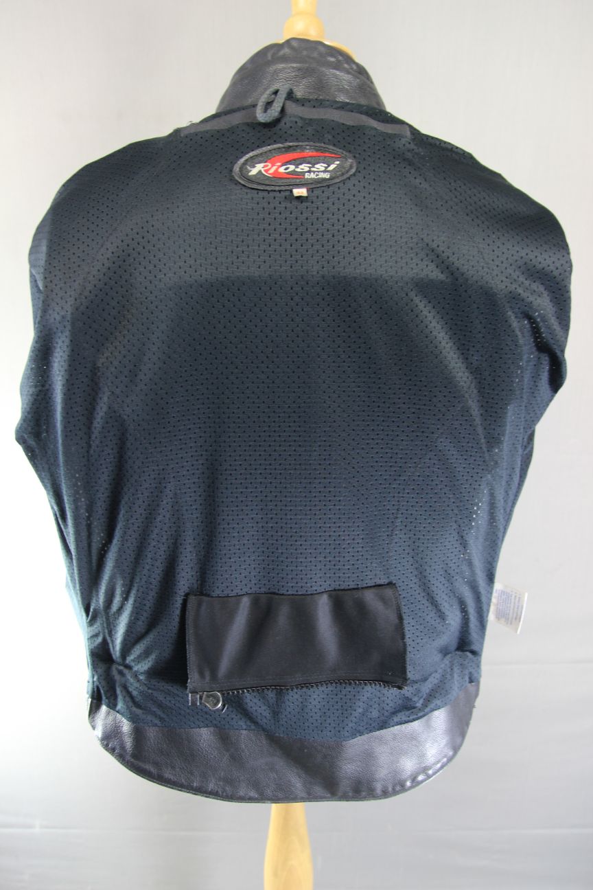 BRITISH MADE RIOSSI RACING CAFE RACER LEATHER BIKER JACKET: 40-42 INCH CHEST
