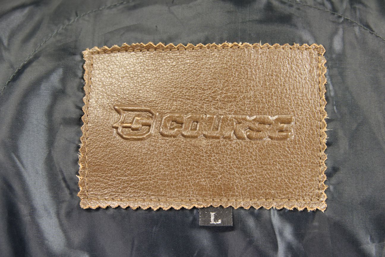 COURSE 'BOOMER' BROWN BUFFALO LEATHER BIKER JACKET WITH CE ARMOUR 42 INCH/LARGE