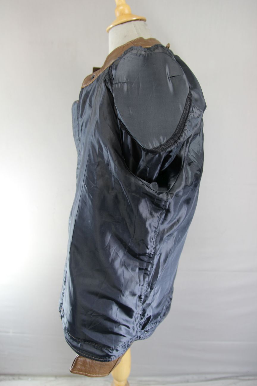 COURSE 'BOOMER' BROWN BUFFALO LEATHER BIKER JACKET WITH CE ARMOUR 42 INCH/LARGE