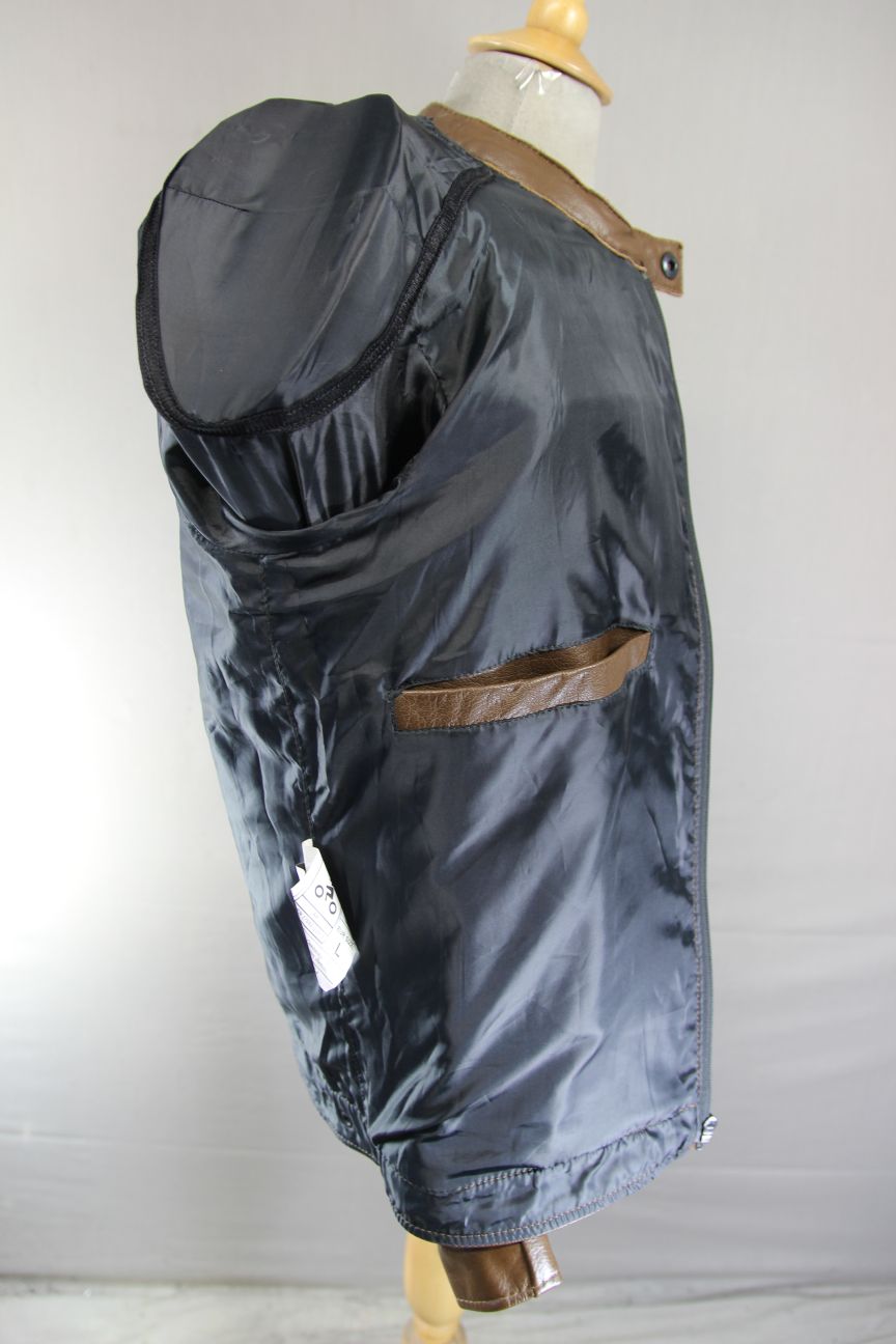 COURSE 'BOOMER' BROWN BUFFALO LEATHER BIKER JACKET WITH CE ARMOUR 42 INCH/LARGE