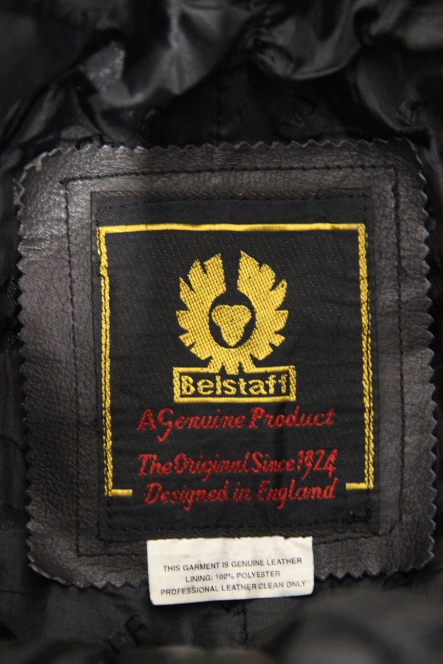 BELSTAFF BLACK LEATHER BIKER TROUSERS SIZE 16: WAIST 30 INCH/INSIDE LEG 30 INCH