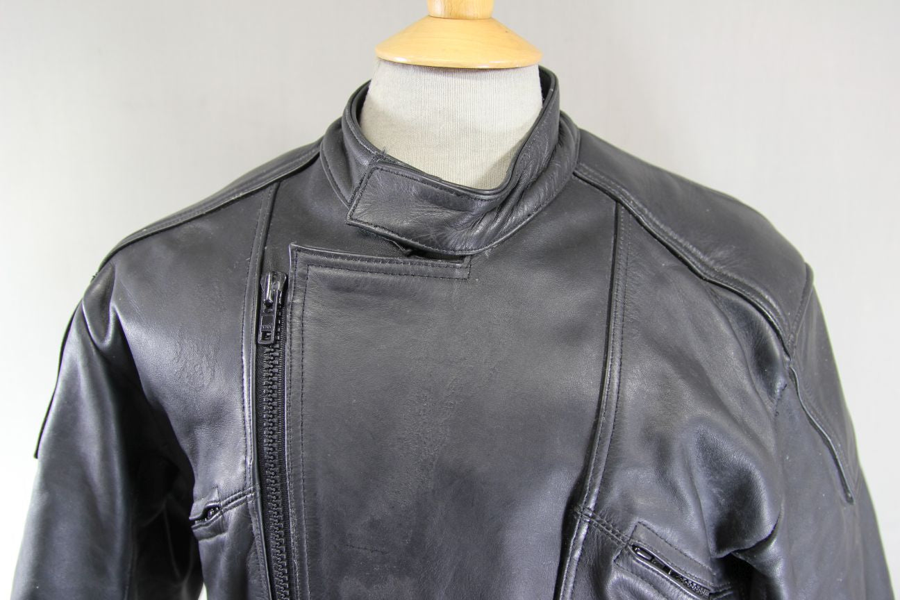 HOCO CLASSIC BLACK LEATHER JACKET 42-44 INCH CHEST