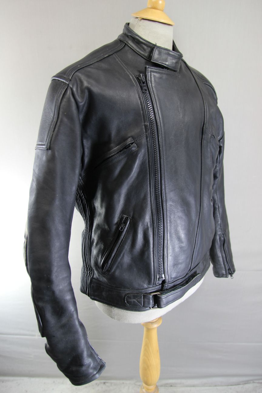 HOCO CLASSIC BLACK LEATHER JACKET 42-44 INCH CHEST