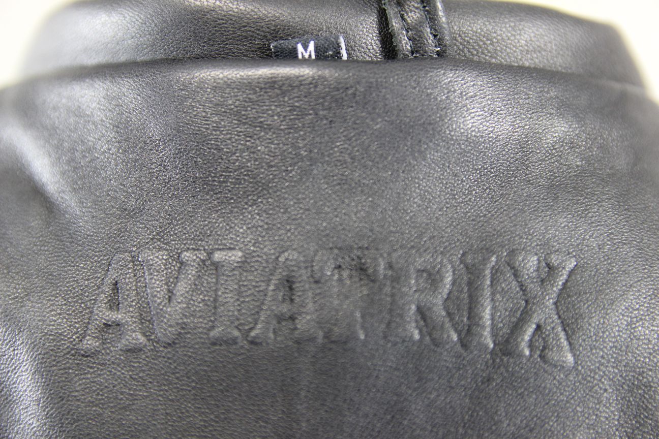 AVIATRIX VINTAGE 1970'S STYLE PUNK ROCK BLACK LEATHER RETRO BIKER JACKET SIZE 10