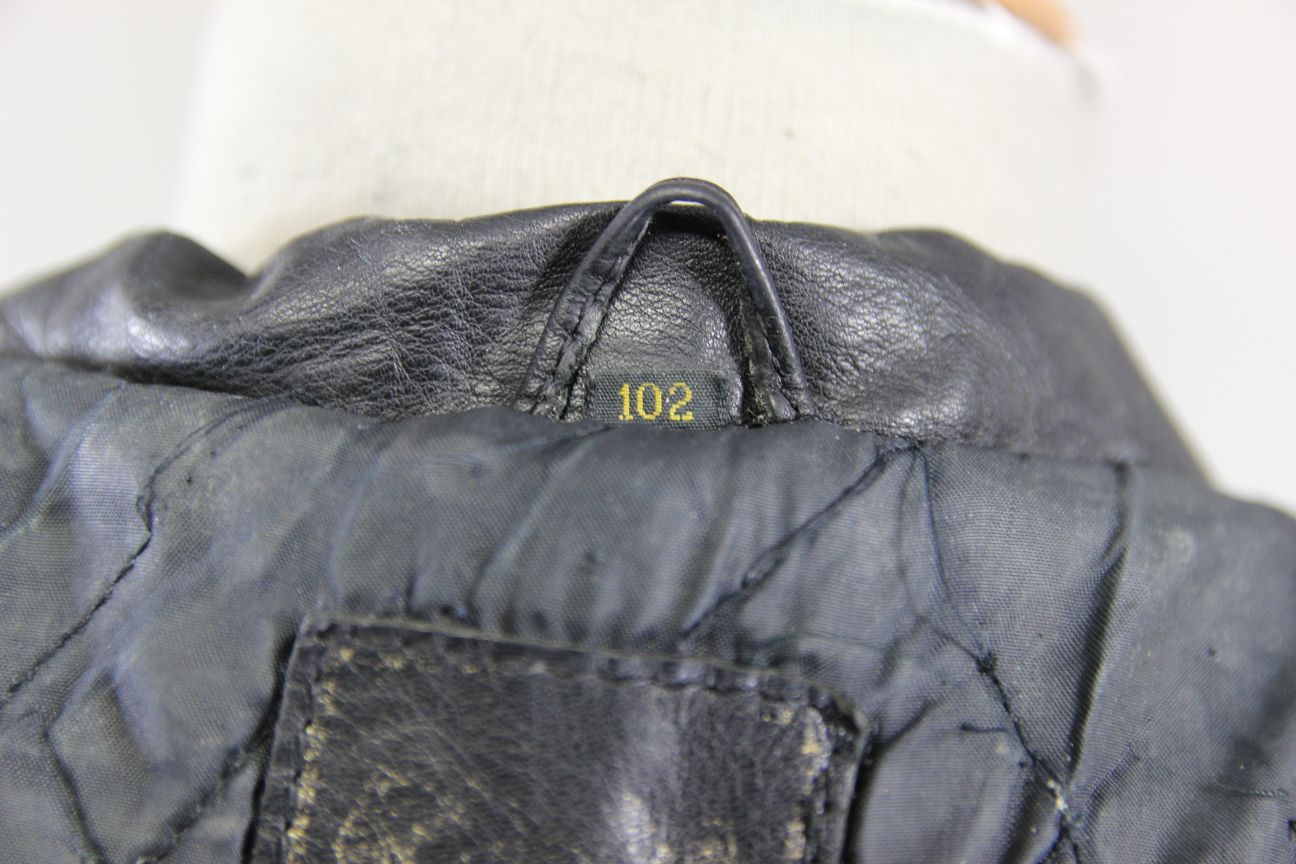 VINTAGE 1970's PUNK ROCK CLASSIC BLACK LEATHER BIKER JACKET 38 INCH