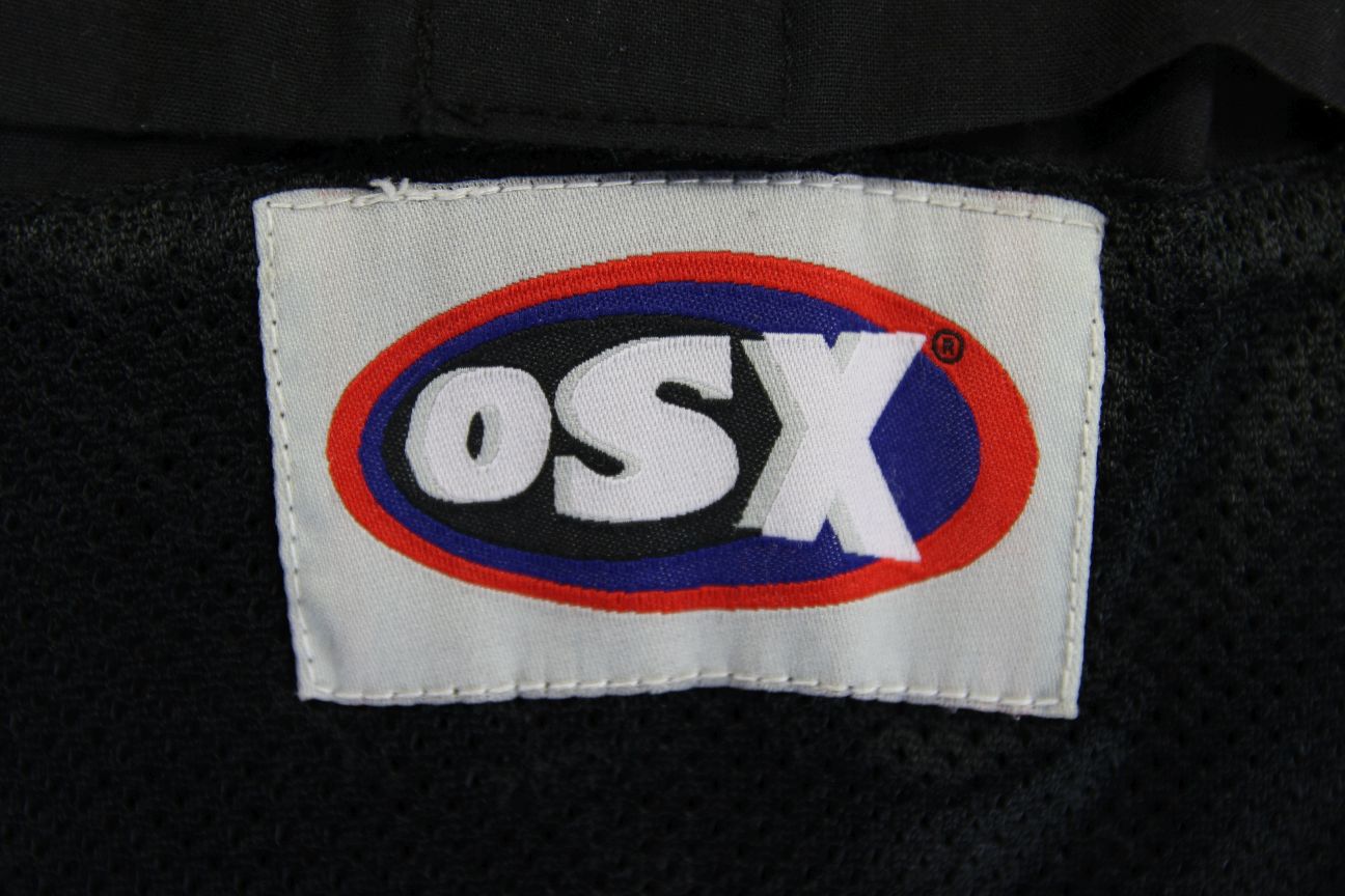 CLASSIC OSX BLACK LEATHER BIKER JACKET 42 INCH CHEST/LARGE
