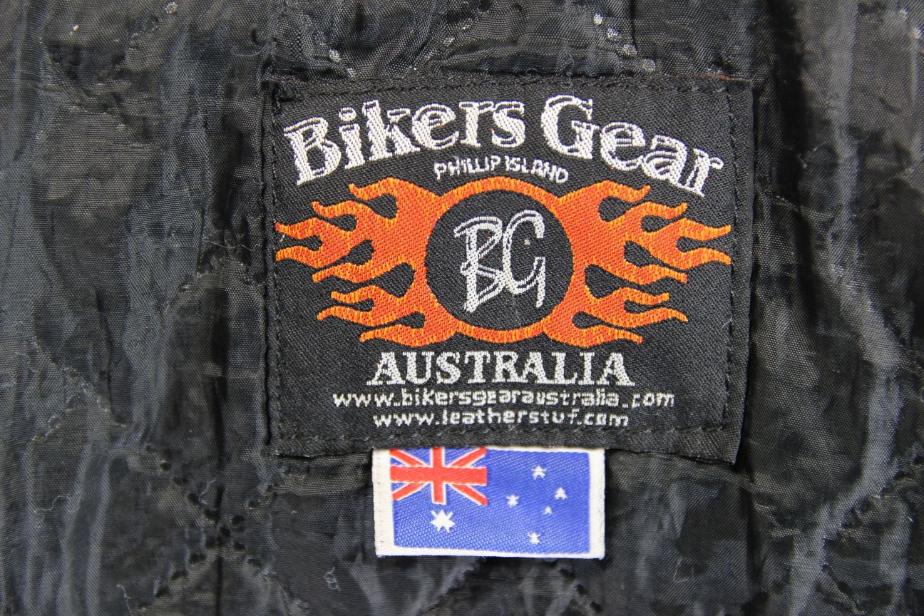 BIKERS GEAR BLACK LEATHER JACKET + SHOULDER/ELBOW CE ARMOUR & THERMAL LINING 42"