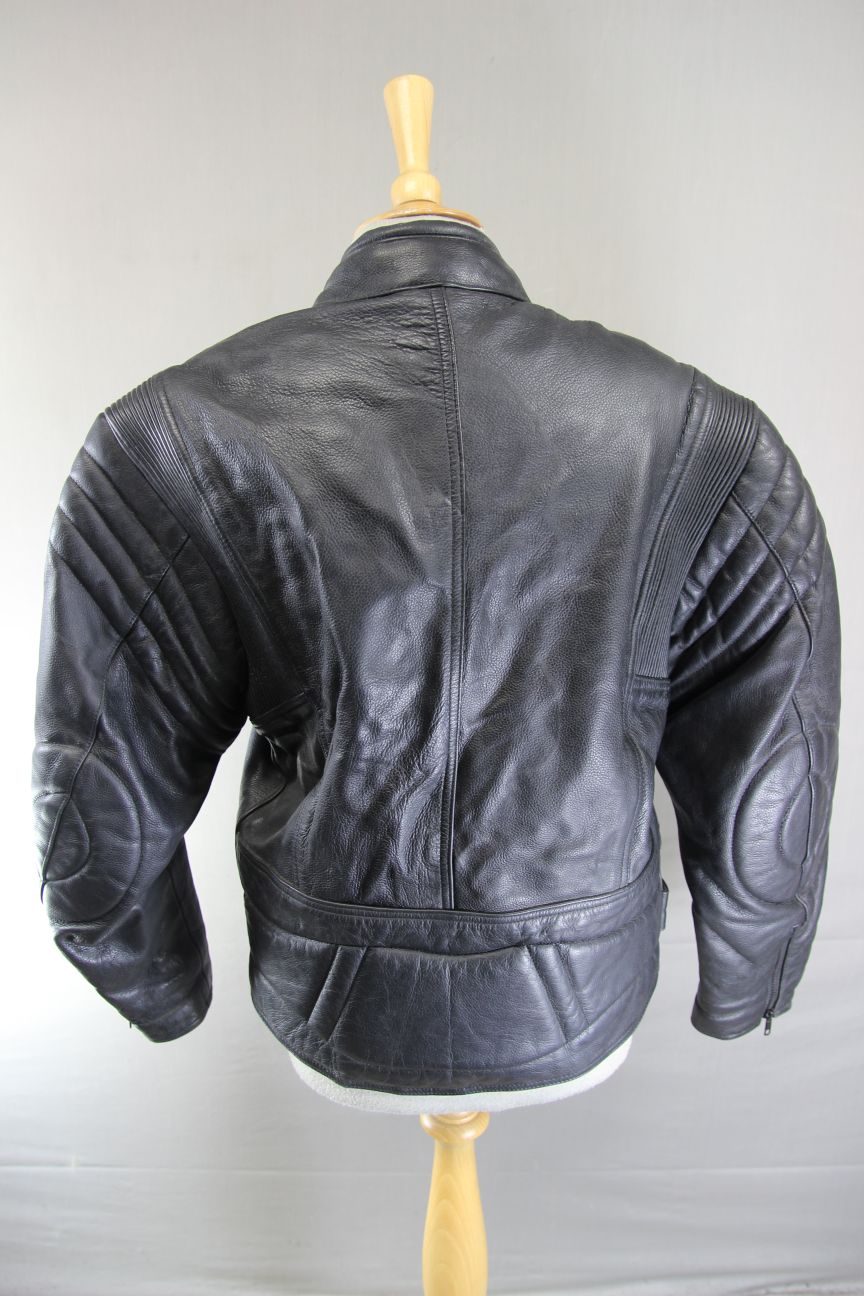 CLASSIC RAYVEN BLACK LEATHER BIKER JACKET 38-40 INCH CHEST