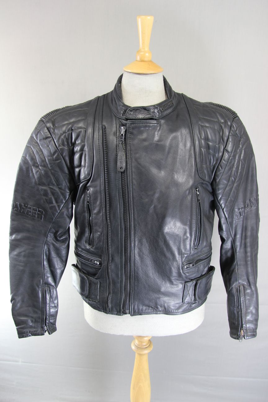 CLASSIC FIELDSHEER BLACK LEATHER BIKER JACKET 40-42 INCH CHEST