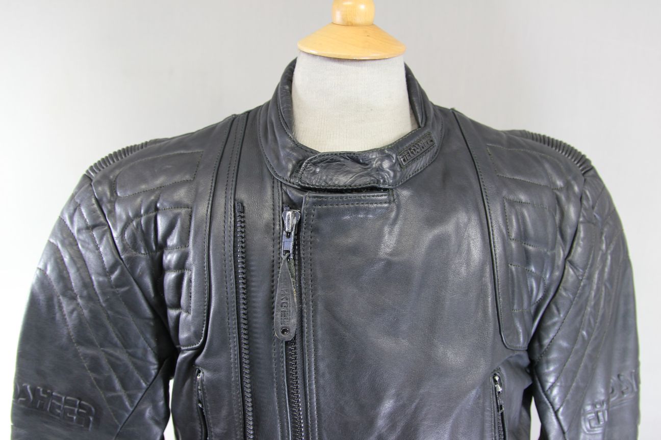 CLASSIC FIELDSHEER BLACK LEATHER BIKER JACKET 40-42 INCH CHEST