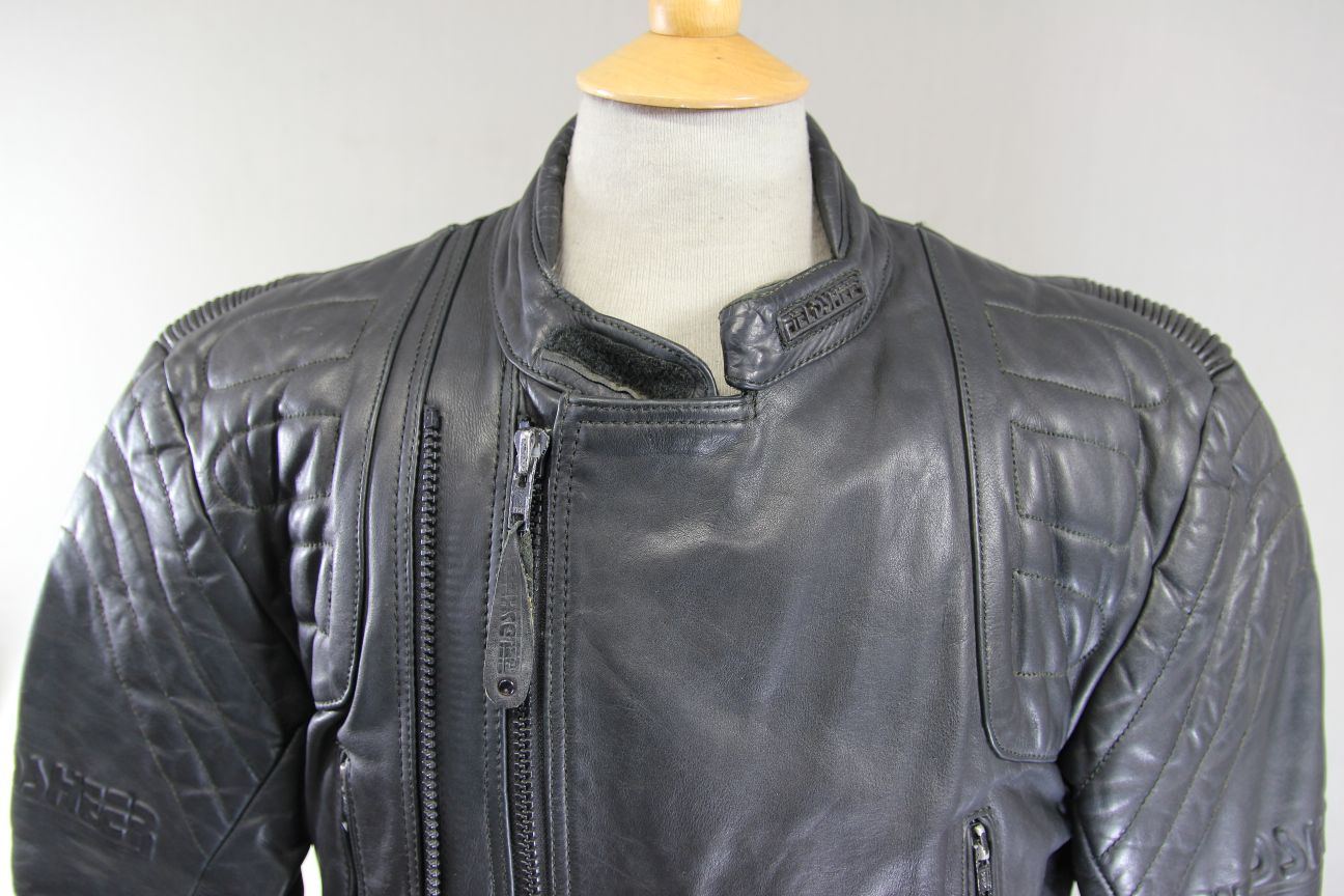 CLASSIC FIELDSHEER BLACK LEATHER BIKER JACKET 40-42 INCH CHEST
