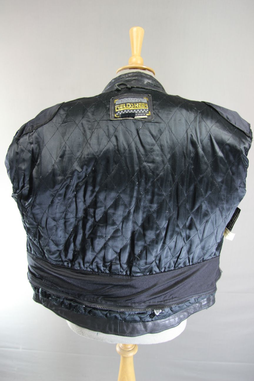 CLASSIC FIELDSHEER BLACK LEATHER BIKER JACKET 40-42 INCH CHEST