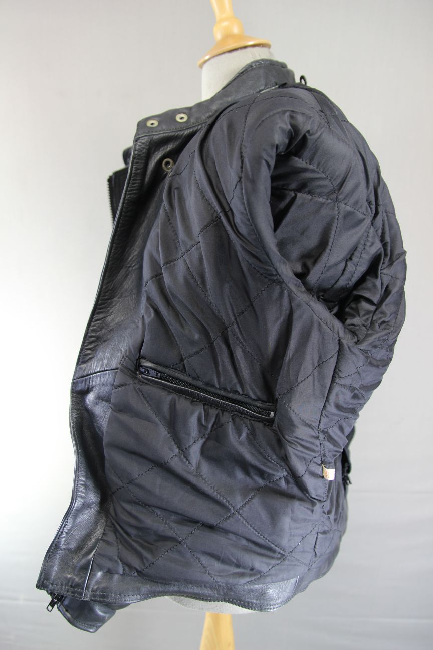 CLASSIC AKITO T-FORCE BLACK LEATHER BIKER JACKET 40-42 INCH CHEST