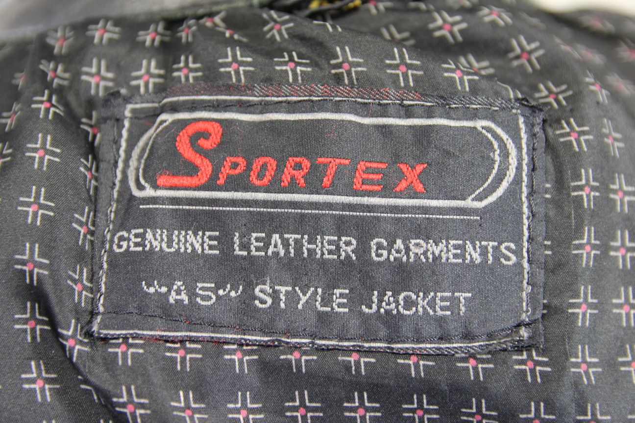 CLASSIC SPORTEX A5 BLACK LEATHER BIKER JACKET 38-40 INCH