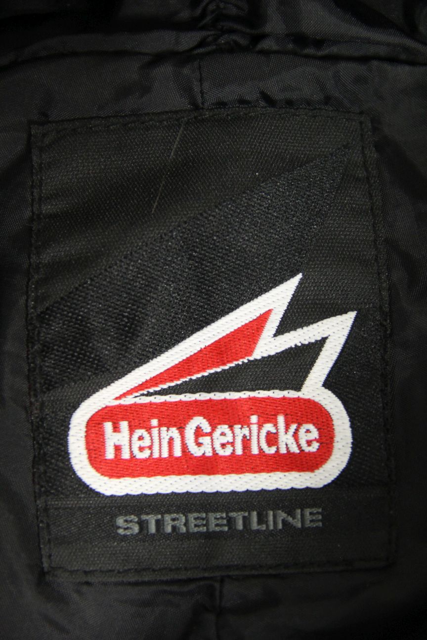 HEIN GERICKE BLACK LEATHER BIKER TROUSERS + CE ARMOUR SIZE 6 WAIST 24IN/LEG 30IN