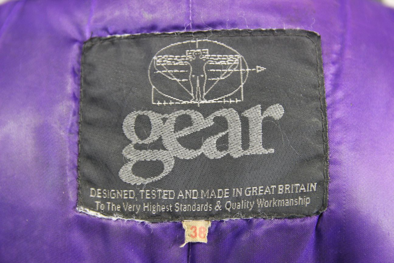 CLASSIC BRITISH MADE BLACK LEATHER GEAR BIKER JACKET 38 INCH