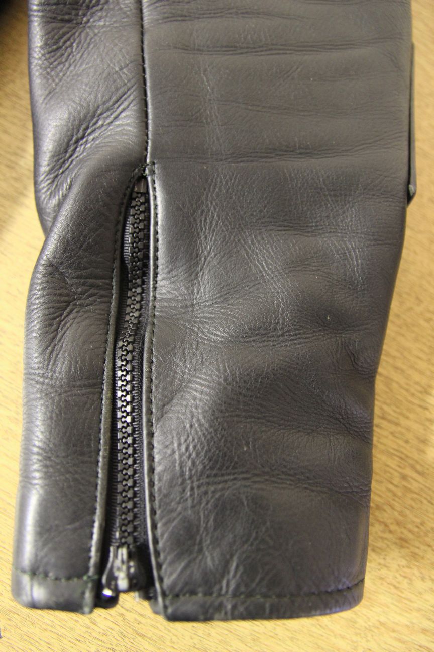SUKI MERCURY SPORTS BLACK LEATHER BIKER JACKET + REMOVABLE BACK PROTECTOR 40-42"