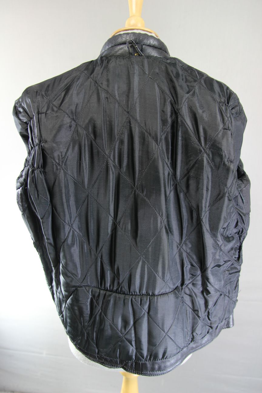 CLASSIC BLACK LEATHER BIKER JACKET 36 INCH/SMALL