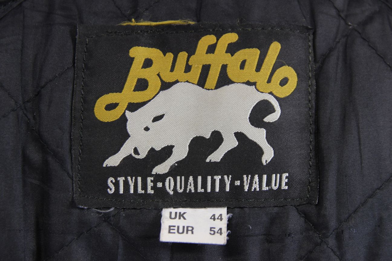 CLASSIC BUFFALO VULCAN BLACK LEATHER BIKER JACKET 38 INCH