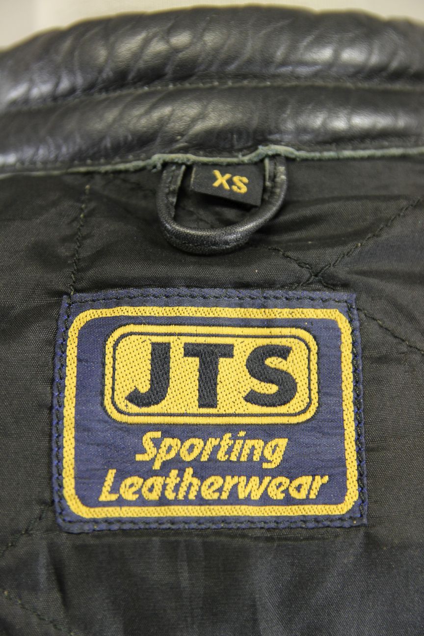 LADIES CLASSIC JTS BLACK LEATHER BIKER JACKET 32-34 INCH CHEST/EXTRA SMALL