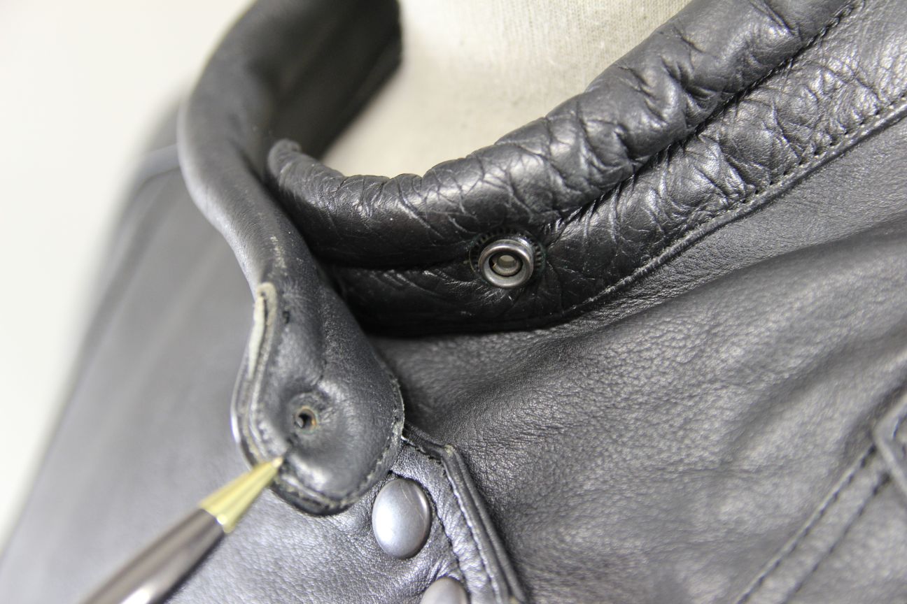 LADIES CLASSIC JTS BLACK LEATHER BIKER JACKET: SIZE 10/32-34 INCH/EXTRA SMALL