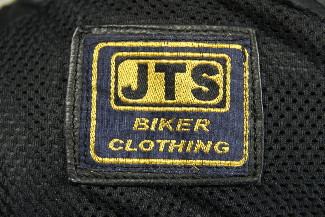 LADIES CLASSIC JTS BLACK LEATHER BIKER JACKET: SIZE 10/32-34 INCH/EXTRA SMALL