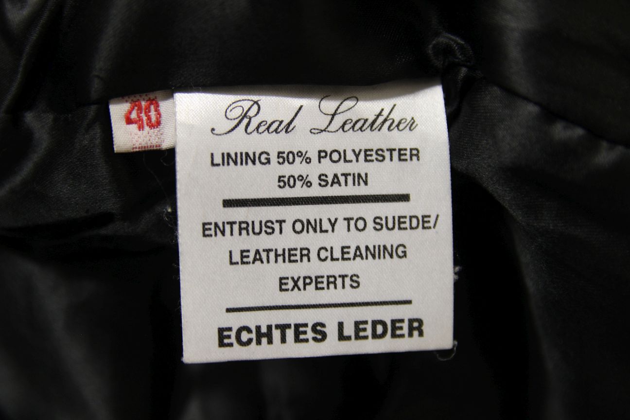 SHAKEEL INTERNATIONAL S.A.K. CLASSIC BLACK LEATHER BIKER JACKET 38-40 INCH CHEST