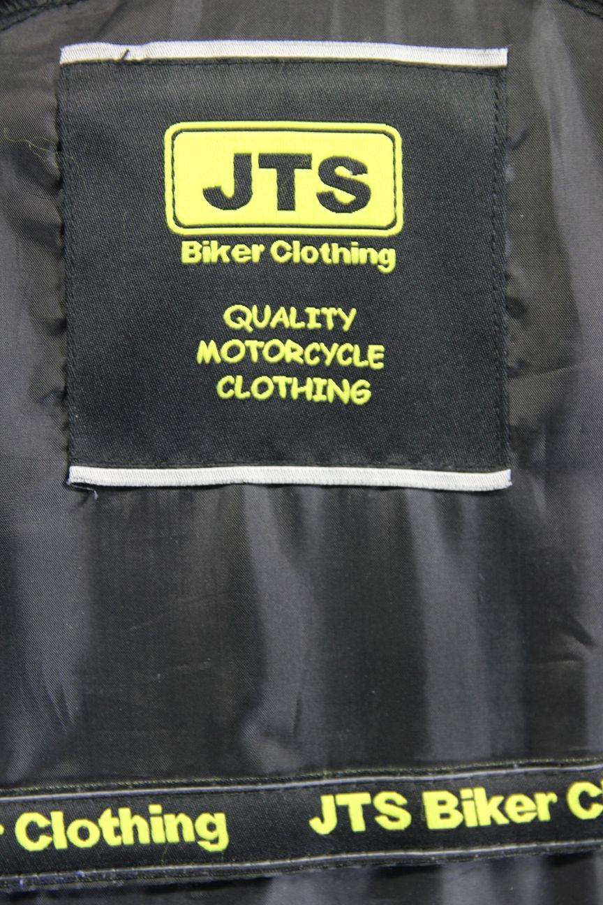 JTS GREY & BLACK TEXTILE BIKER JACKET + BACK/SHOULDER/ELBOW CE ARMOUR: SIZE 14/M