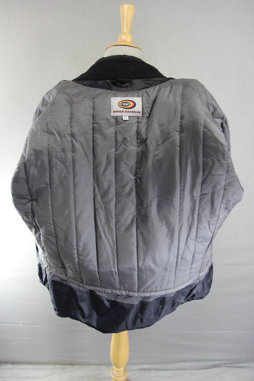 HELD BLACK & RED TEXTILE BIKER JACKET WITH CE ARMOUR & THERMAL LINING 36-38" MED